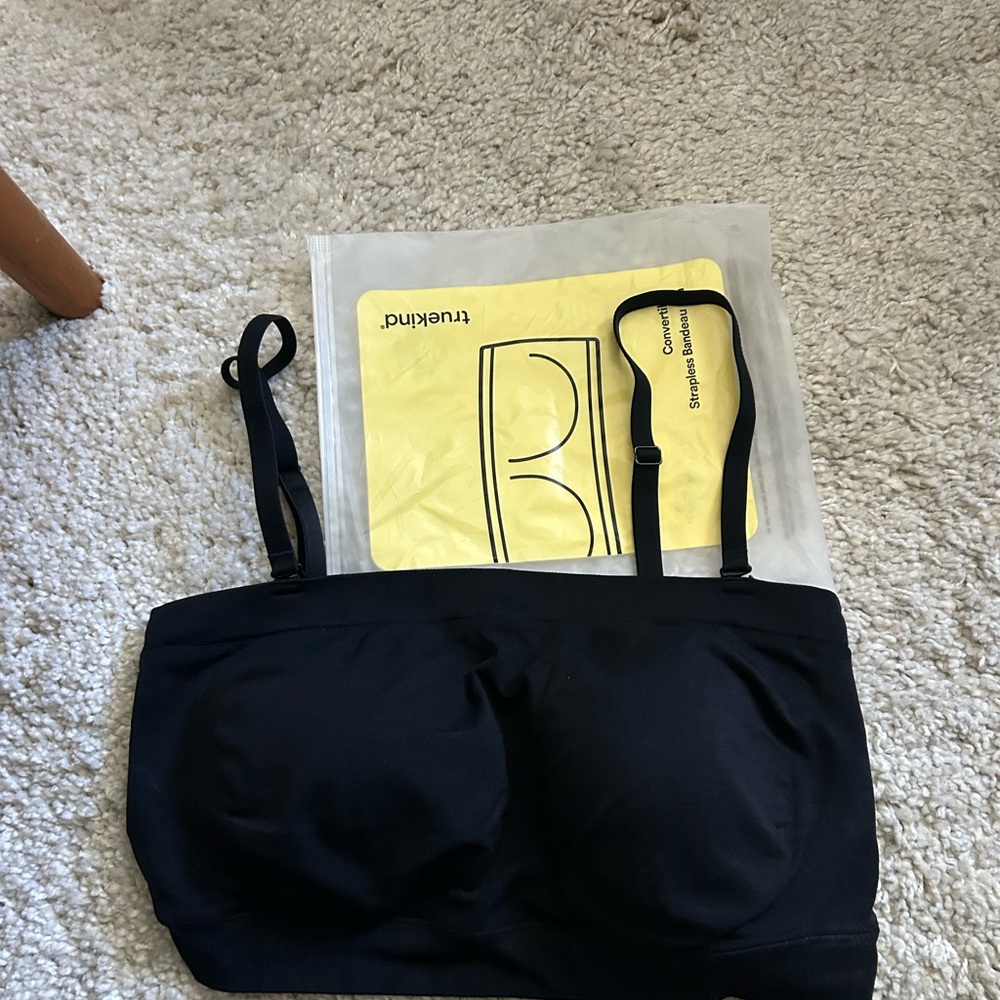 Black Truekind Strapless Convertible Bra